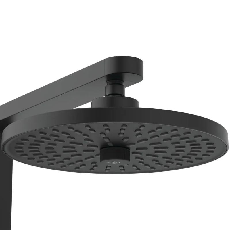 Coloană de duș termostatată Ideal Standard Ceratherm Alu+, 2 jeturi, negru mat